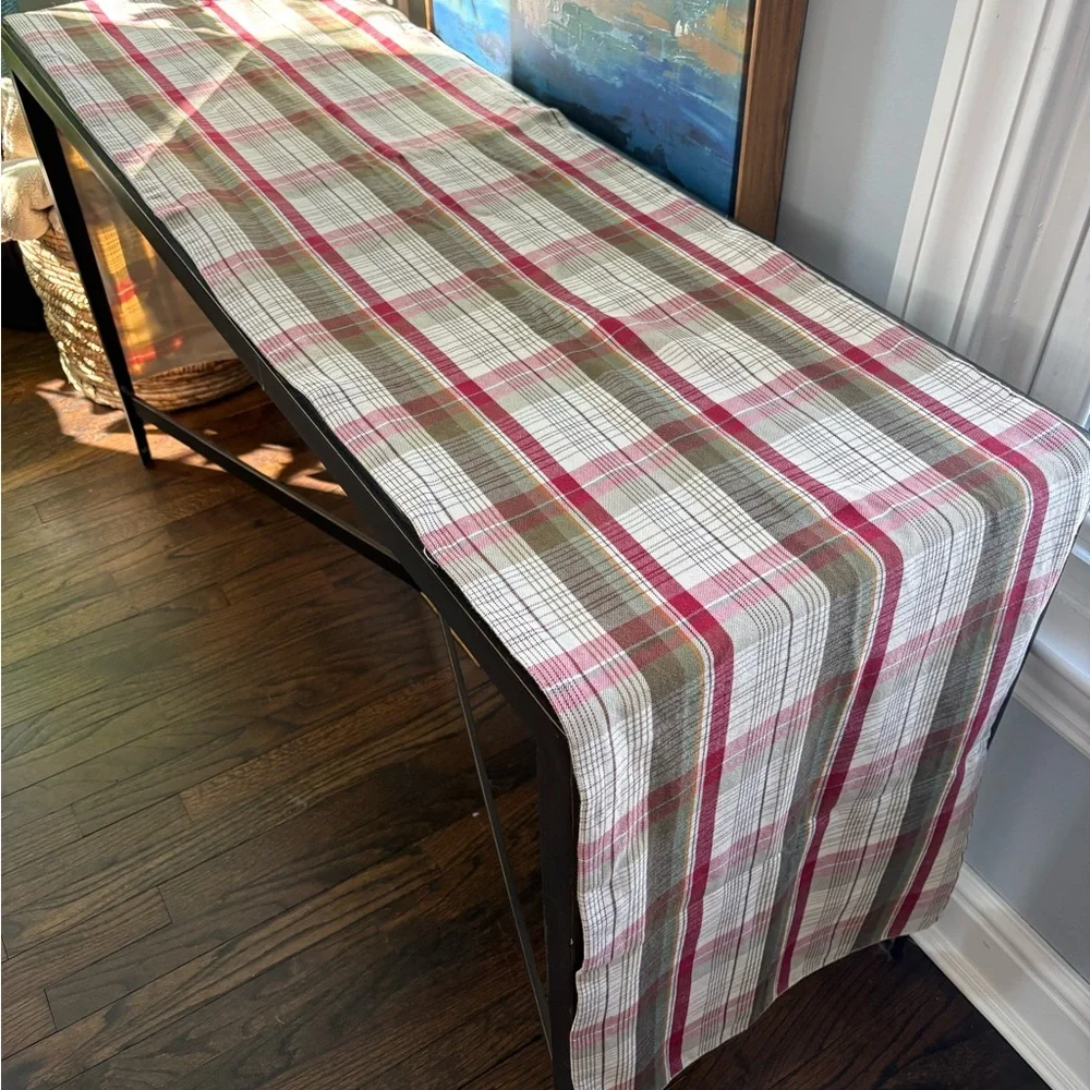 Pottery Barn Kirkwood Plaid Table Runner